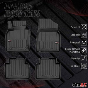 Toyota Camry Floor Mat - Omac - Premium TPE - Black - '18-'24